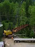 Trail bridge installation