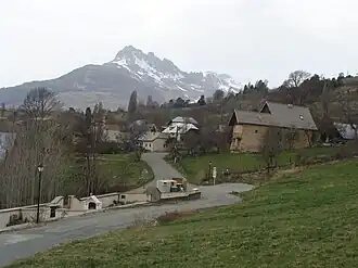A partial view of the village of Puy-Sanières