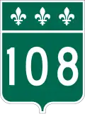 Route 108 marker