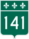 Route 141 marker