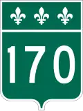 Route 170 marker