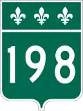 Route 198 marker