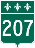 Route 207 marker
