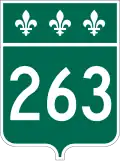 Route 263 marker