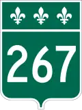 Route 267 marker