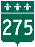 Route 275 marker