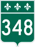 Route 348 marker