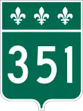 Route 351 marker
