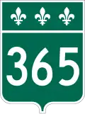 Route 365 marker
