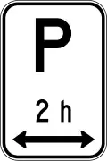 Parking permitted for 2 hours