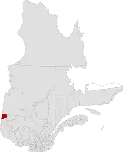Location of Abitibi-Ouest