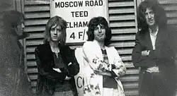 Queen in 1970 left to right, Grose, Roger Taylor, Freddie Mercury, Brian May
