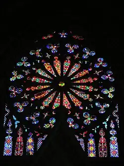 Largest rose window in the Basílica del Voto Nacional located in Quito, Ecuador