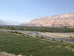 View of Majes River passing through the district