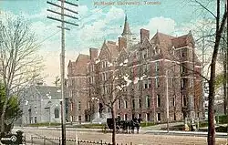 Portrait of McMaster Hall, located in Toronto, Ontario