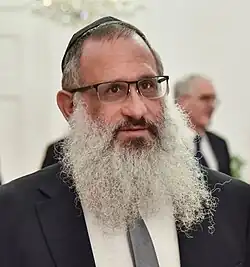 Rabbi Baruch Myers, a prominent rabbinic leader. He serves as the Chief Rabbi of Bratislava, Slovakia.