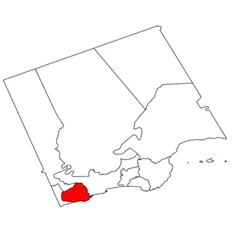 The wilayat of Rakhyut in the Dhofar Governorate in Oman filled in red.