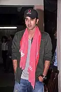 Ranbir posing offside the camera