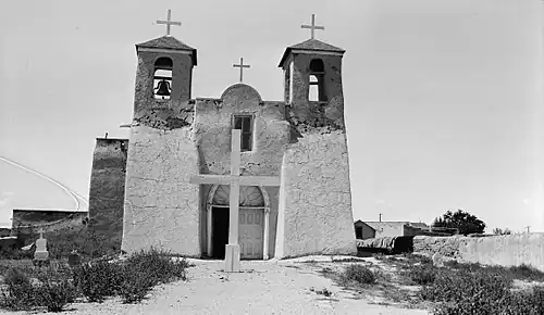 Southern view, Mission Church of Ranchos de Taos (1936)