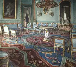 Salon of Charles III, Royal Palace, Madrid, photo of 1927