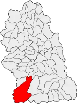 Location in Hunedoara County