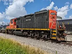 Camp Chase Railway engine 7076 in 2023.