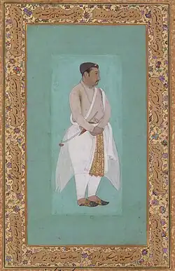 Portrait of Raja Suraj Singh of Jodhpur, Jahangir's brother in law.[7]