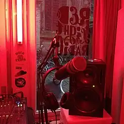 Close up of a microphone