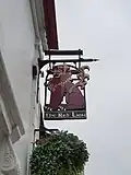 Pub sign of the Red Lion, Church Street, Helston