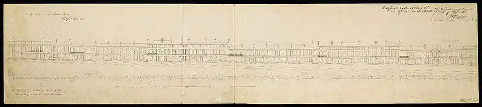A long horizontal architectural drawing of Regent Terrace in Edinburgh