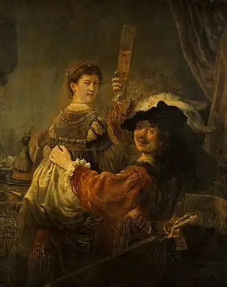 The Prodigal Son in the Tavern by Rembrandt van Rijn depicts the artist and his wife Saskia ( 1635)