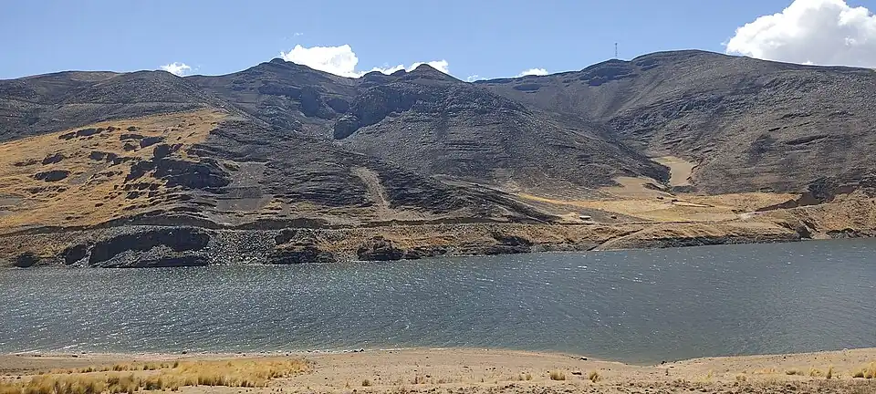 A photograph of part of the dam in 2022