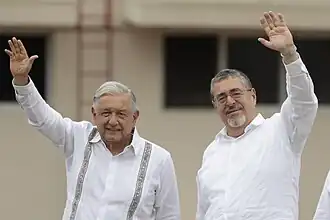 President Andrés Manuel López Obrador and President Bernardo Arévalo, May 2024.
