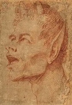 Head of a Satyr, ca. 1625–30, red chalk, 30.3 x 21.1&nbsp;cm., Metropolitan Museum of Art