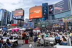 The square in 2022, hosting Ribfest