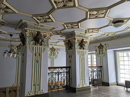 Art Nouveau mascarons in Albert Street no. 4, Riga, Latvia, designed by Mikhail Eisenstein, 1904