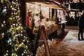 A picture of market stalls at the Riga Christmas Market