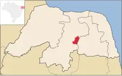 Location in Rio Grande do Norte state