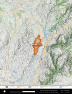 The River Fire burned just to the west of Colfax and the Interstate 80 corridor