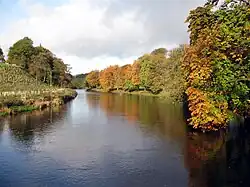 River Wharfe Upstream of Hebden suspension bridge