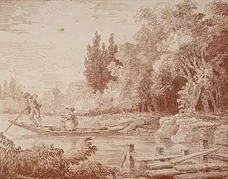 Boat Journey (1774), sanguine, 28.9 x 36.5&nbsp;cm., National Museum in Warsaw