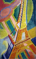Robert Delaunay, 1926, Tour Eiffel, oil on canvas, 169 × 86&nbsp;cm, Musée d'Art Moderne de la Ville de Paris