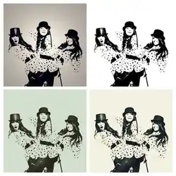 The "Rockefeller Street (New Nightcore) [#Rockefellerstreet Remix]" cover artwork. The artwork features the original cover of the single in four different shades of color in each corner of the artwork.