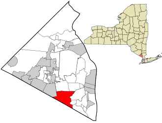 Location in Rockland County and the state of New York