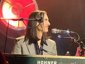 Manning playing keyboards at Beck's semi-acoustic show at Irving Plaza in New York City on November 9, 2021.