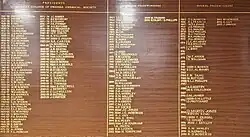 Roll of Honor Purnell Lecture Theater Swansea University