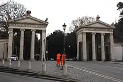 The propylaea of Villa Borghese