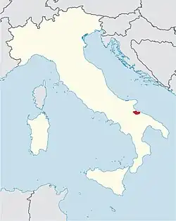 locator map for diocese of Andria