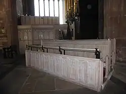 New choir stalls in the crossing