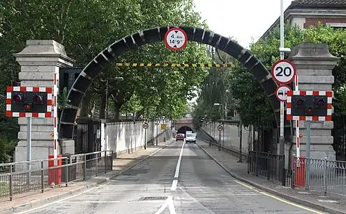 Image 3Southern approach to the Rotherhithe Tunnel that runs under the River Thames in east London between Rotherhithe and Limehouse.